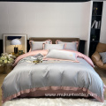 Luxury bedsheet bedding set 100 cotton hotel embroidered